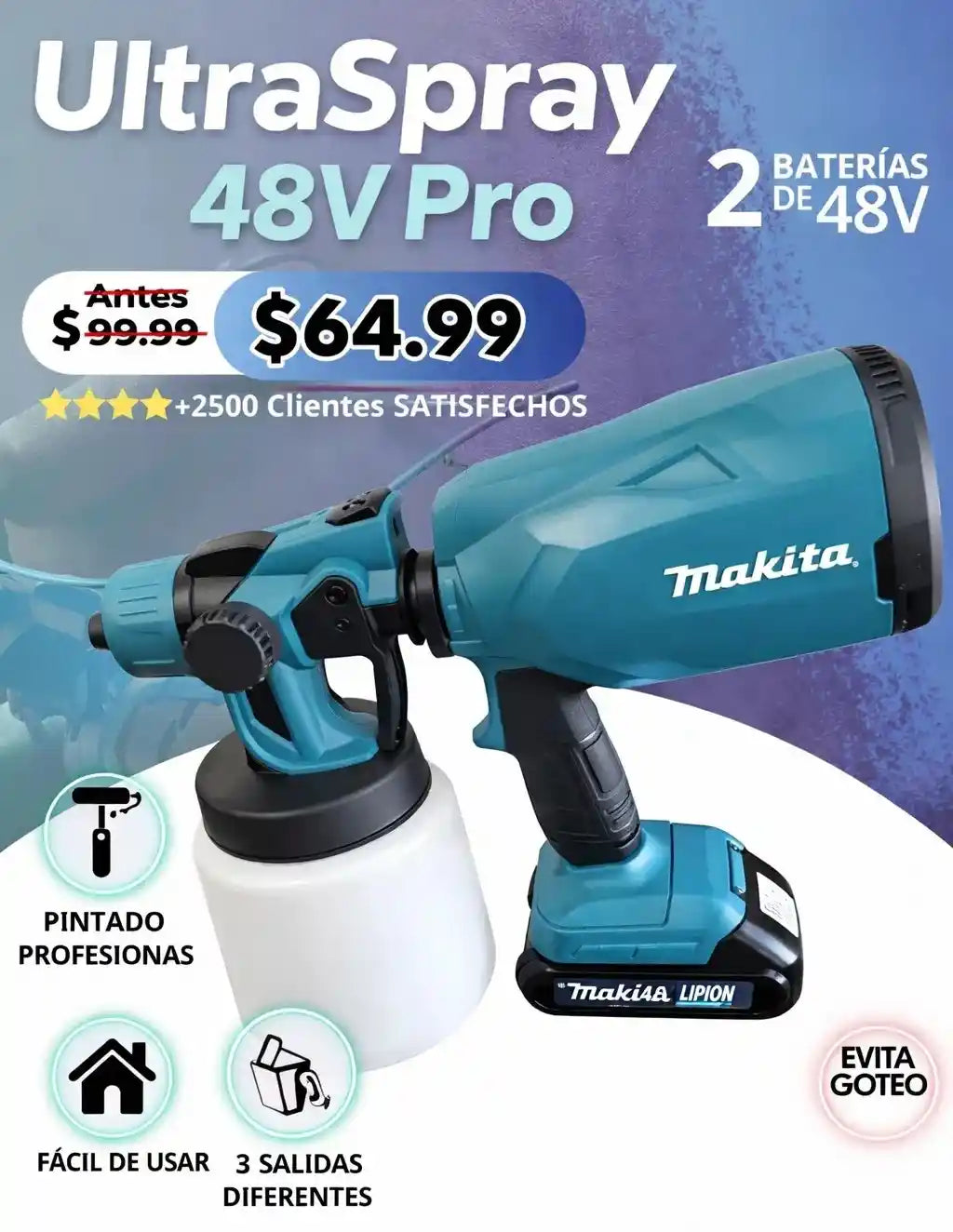 PISTOLA ULTRASPRAY 48V PRO!